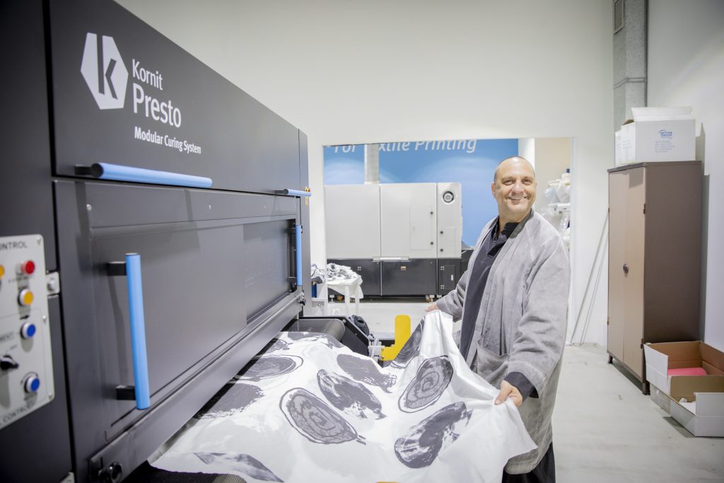 Sasson Kedem uses Kornit technology to create custom fabrics for fashion design.