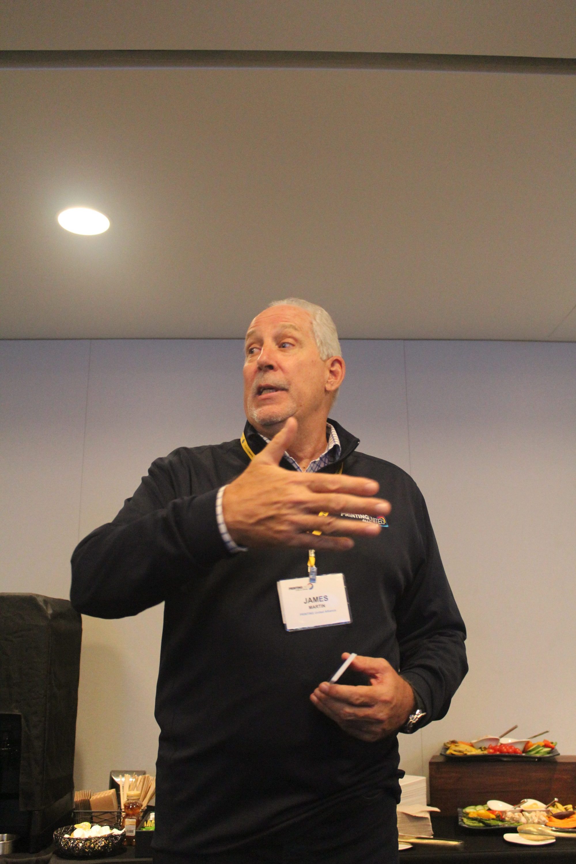 James Martin, president of PRINTING United Alliance, at the Live & Local San Francisco event.