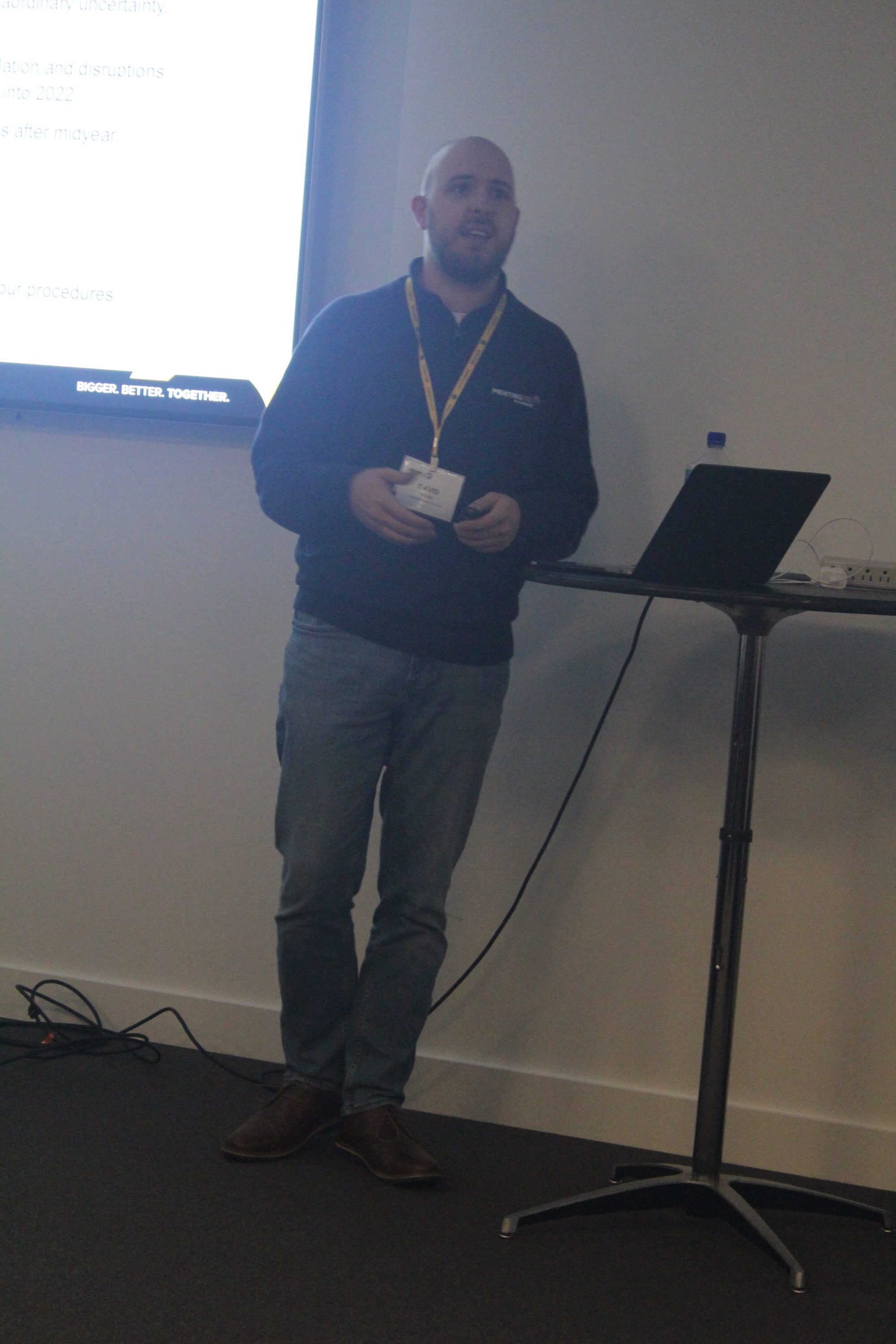 David Wilaj, economic and market research analyst, PRINTING United Alliance, at the Live & Local San Francisco event.