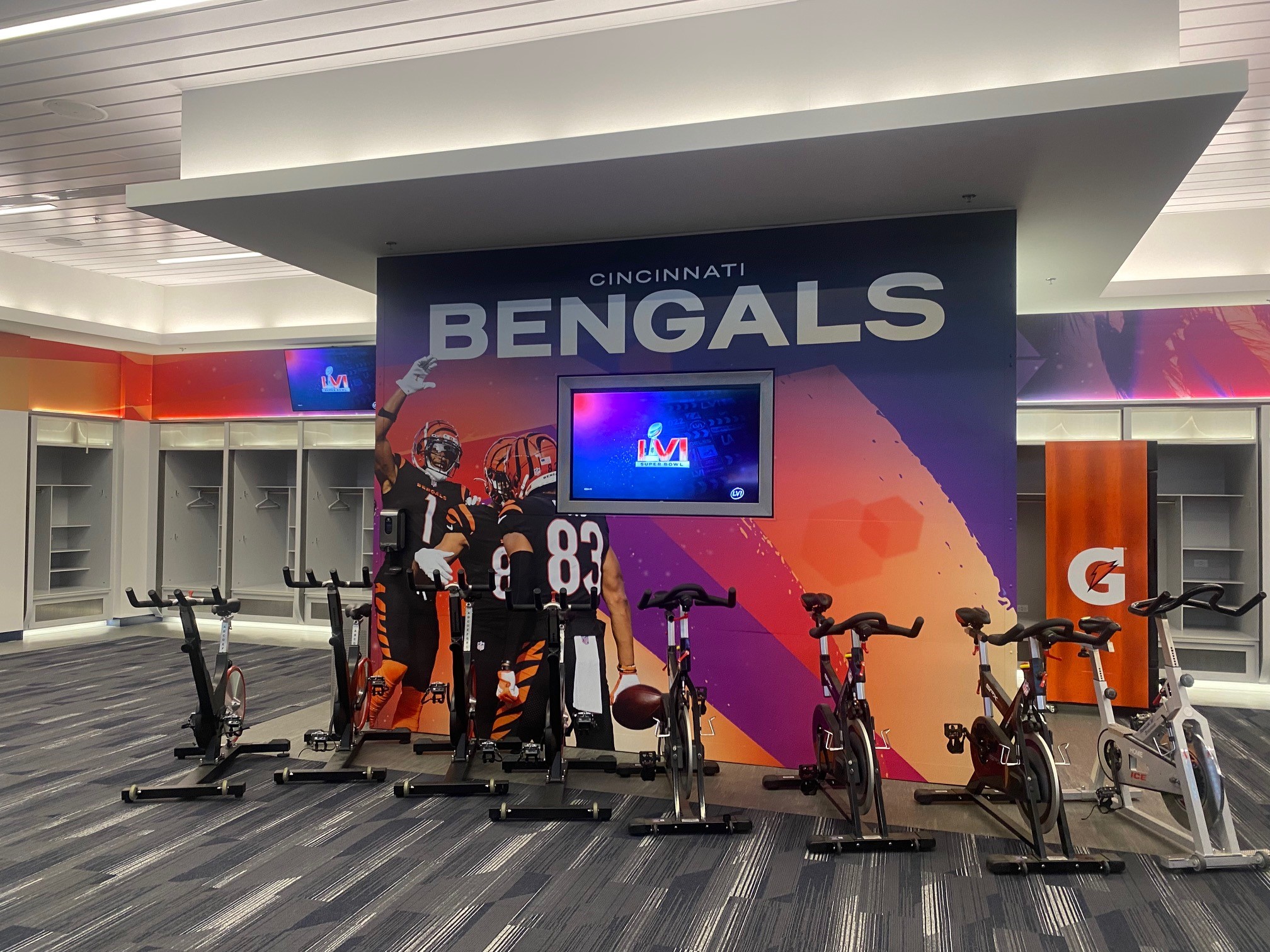 Super Bowl 56 Bengals Locker Room